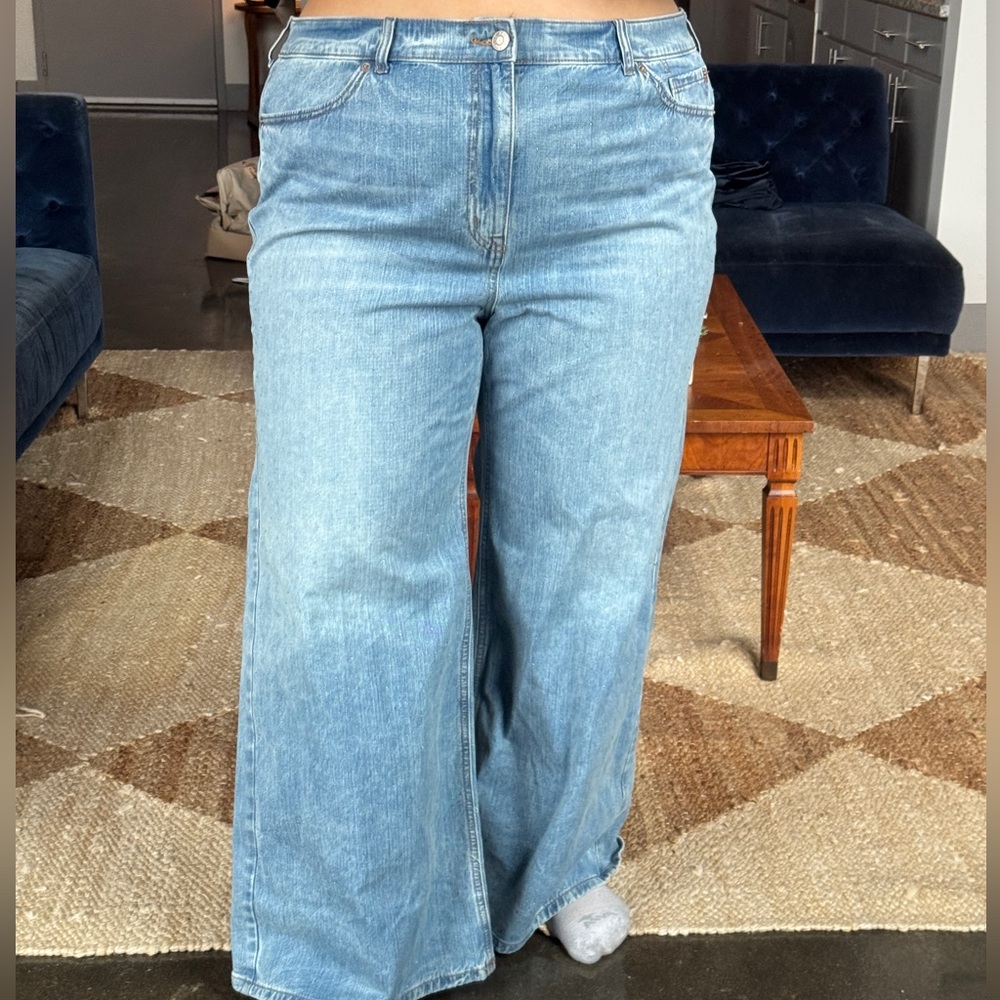Rhinestone Wide-Leg Jeans